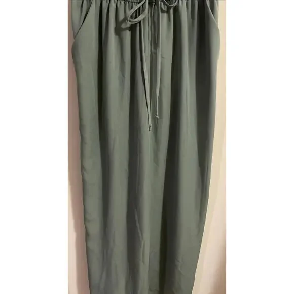 Bebop Womens Small Green Elastic Waist Pant Style Sleeveless Jumpsuit! A1388 - Picture 7 of 9